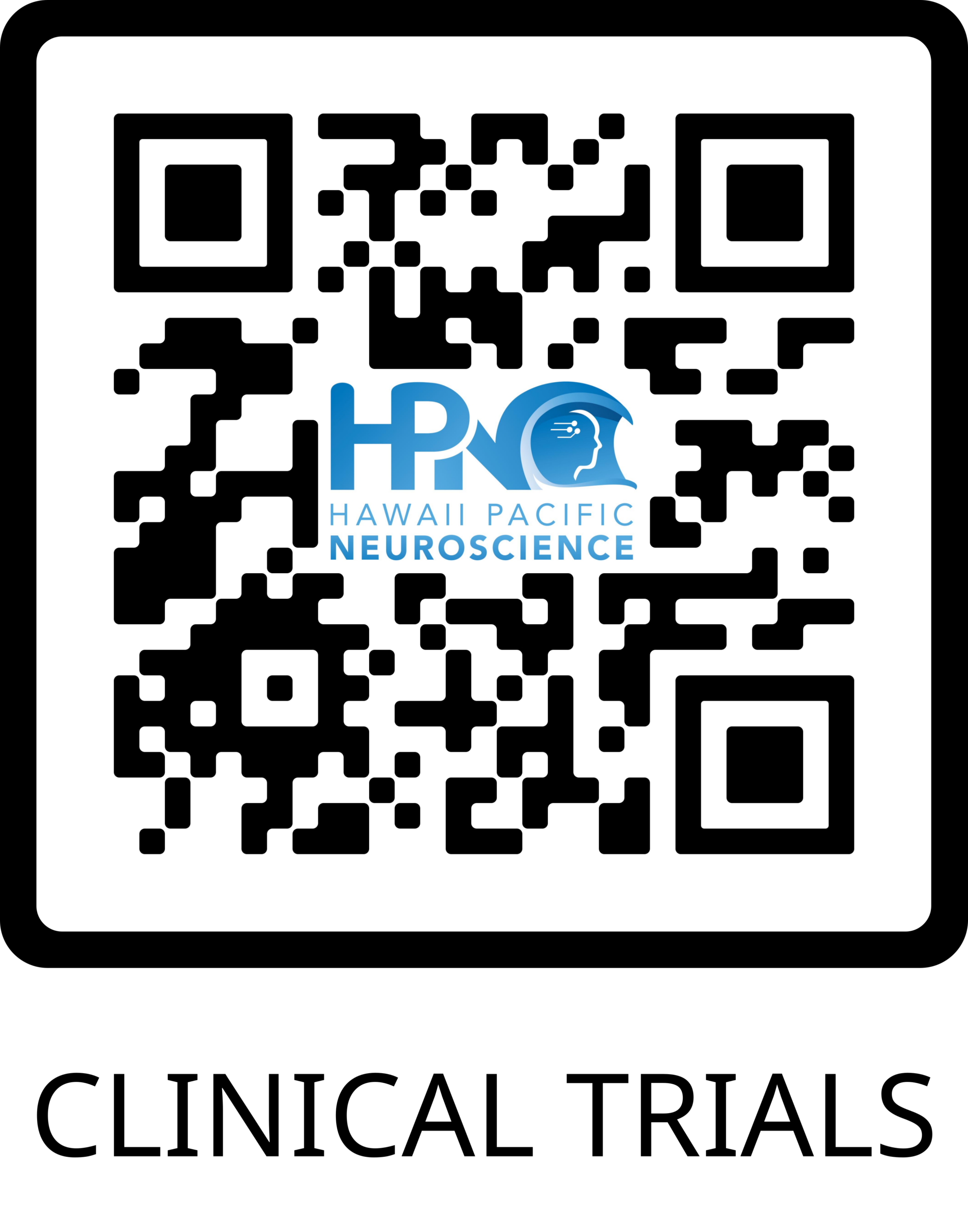 QR code to contact Hawaii Pacific Neuroscience about the PrevenTRON Alzheimer's prevention trial